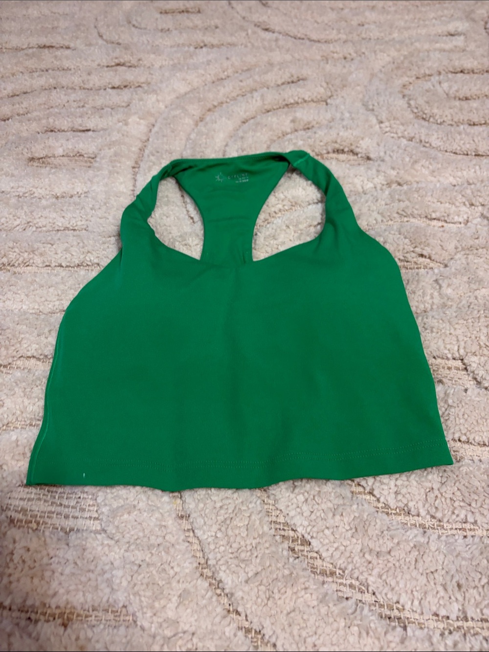 Green airy sports bra
